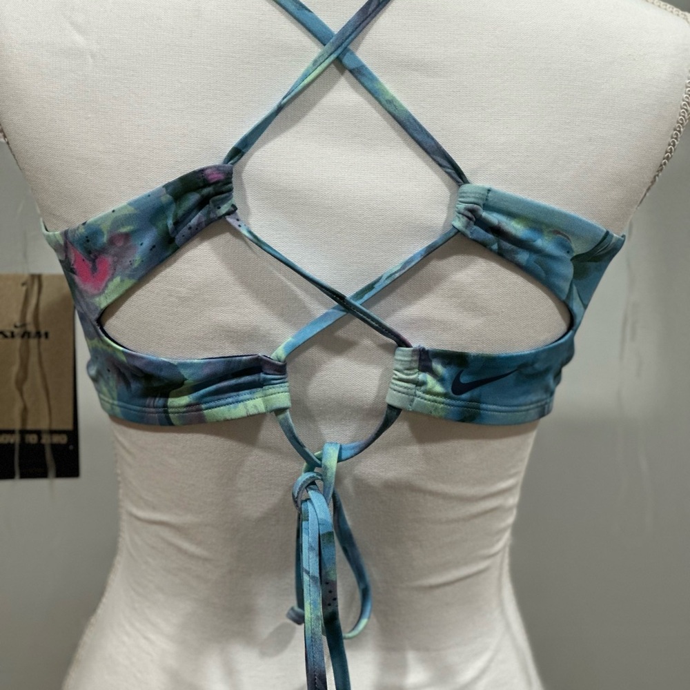 Nike Women's Swim Top - Blue and Pink Floral - Picture 2 of 4